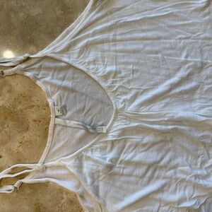 LC Lauren Conrad White Strappy Top